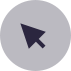 Icon consisting of a mouse pointer in black on grey.